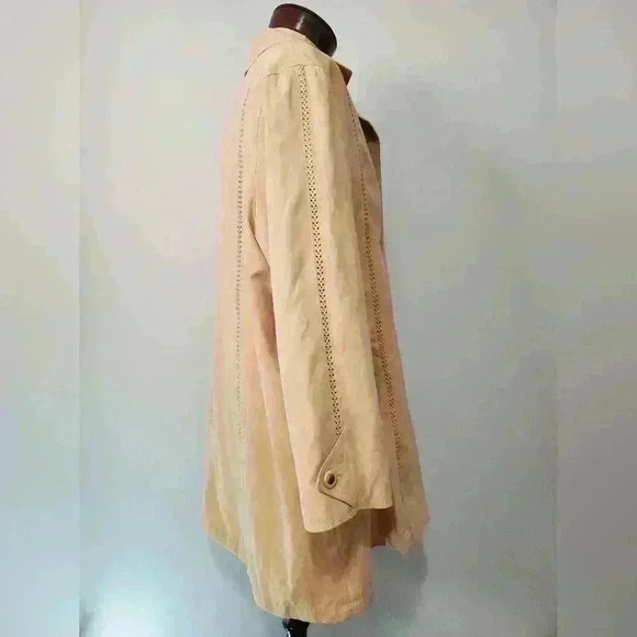 FEN NELLI Limited edition  camel lightweight faux suede jacket. Size 13/14 - Picture 6 of 16